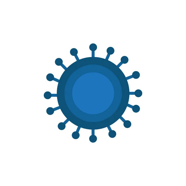 Coronavirus icona piatta, illustrazione vettoriale — Vettoriale Stock