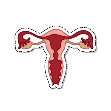 rahim doodle simgesi, vektör illüstrasyon