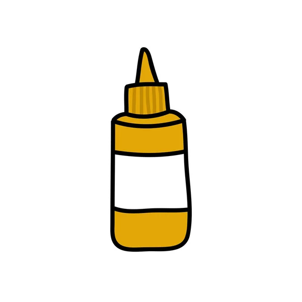 Senf-Doodle-Symbol, Vektorillustration — Stockvektor