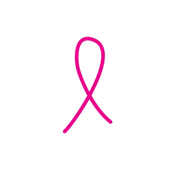 Breast cancer awareness ribbon, vector illustration — Stock Vector