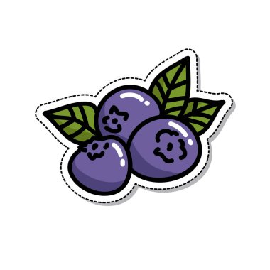 yaban mersini karalama simgesi, vektör illüstrasyonu