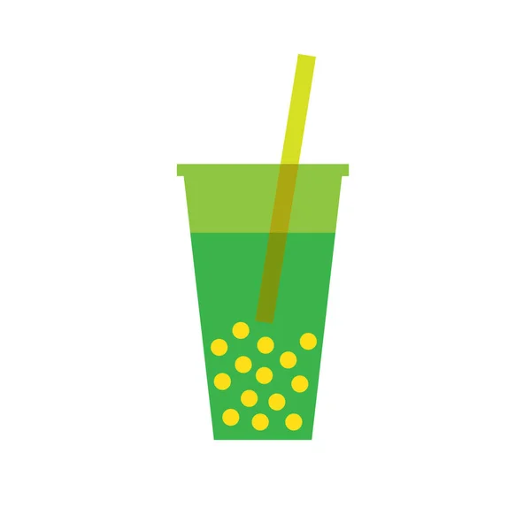 Buborék tea ikon, vektor illusztráció — Stock Vector