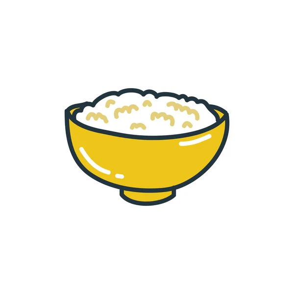 Rice doodle icon, vector illustration — 스톡 벡터