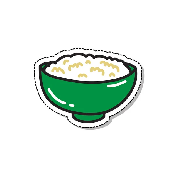 Rice doodle icon, vector illustration — 스톡 벡터