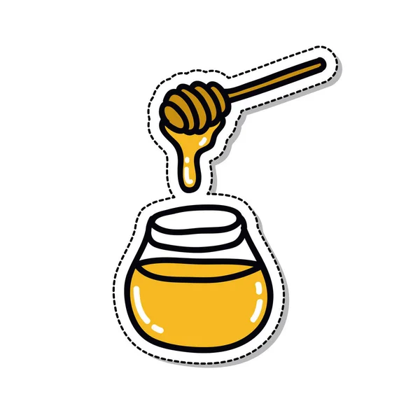 Icône de doodle miel, illustration vectorielle — Image vectorielle