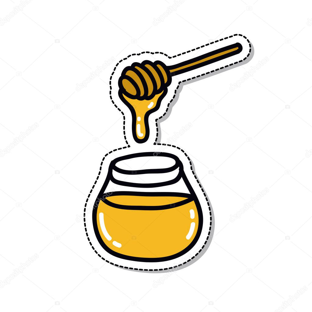 honey doodle icon, vector illustration