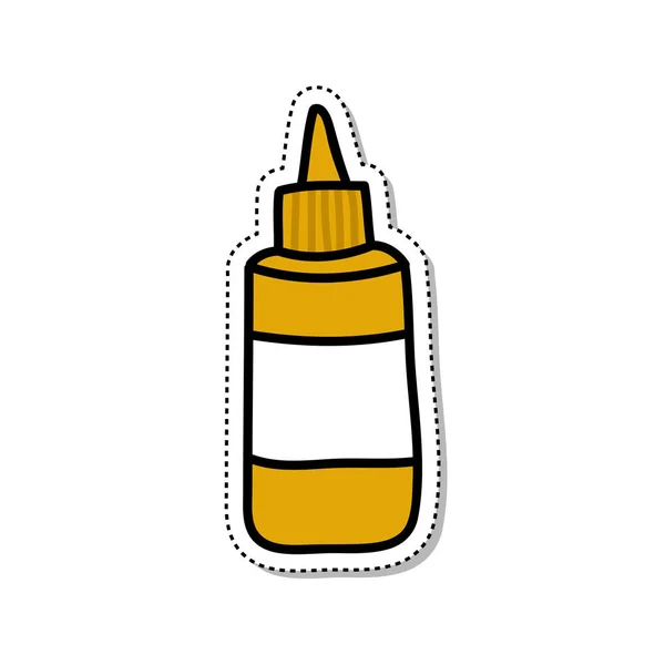Mustard doodle icon, vector illustration — 스톡 벡터
