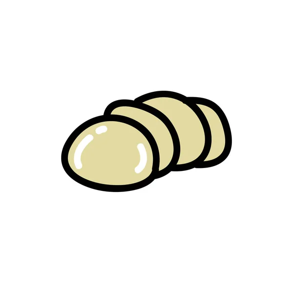 Mozzarella doodle icon, vector illustration — Stock Vector