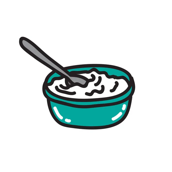 Значок йогурту каракулі, Векторні ілюстрації — стоковий вектор