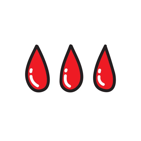 Csepp vér firka ikon, vektor illusztráció — Stock Vector
