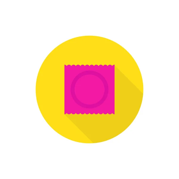 Preservativo icona piatta, illustrazione vettoriale — Vettoriale Stock