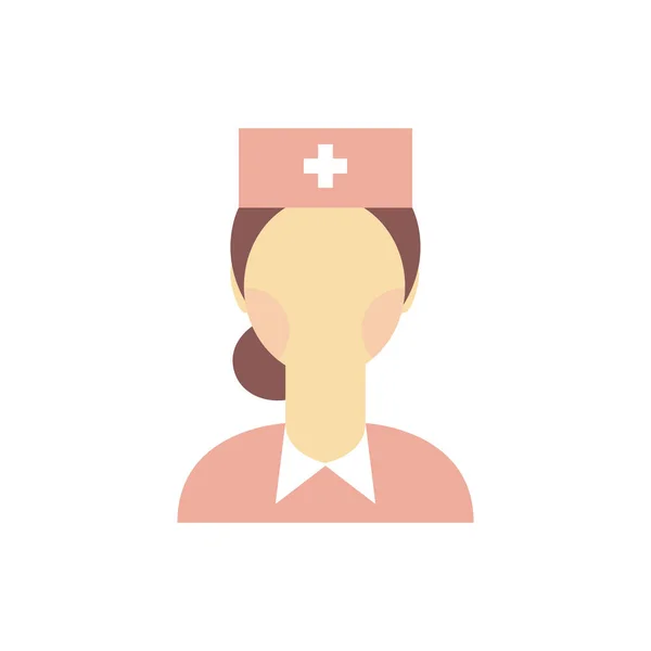 Krankenschwester flaches Symbol, Vektor-Illustration — Stockvektor