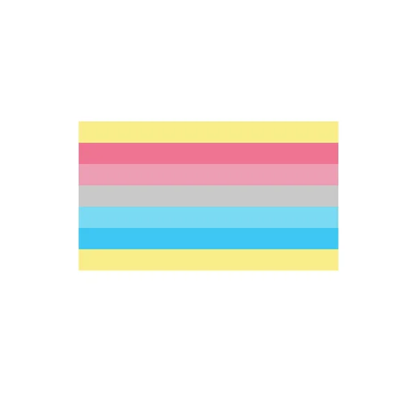 Genderflux bandera icono plano, vector de ilustración — Vector de stock