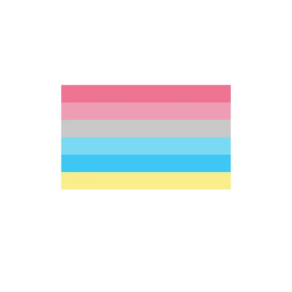 Genderflux bandera icono plano, vector de ilustración — Vector de stock