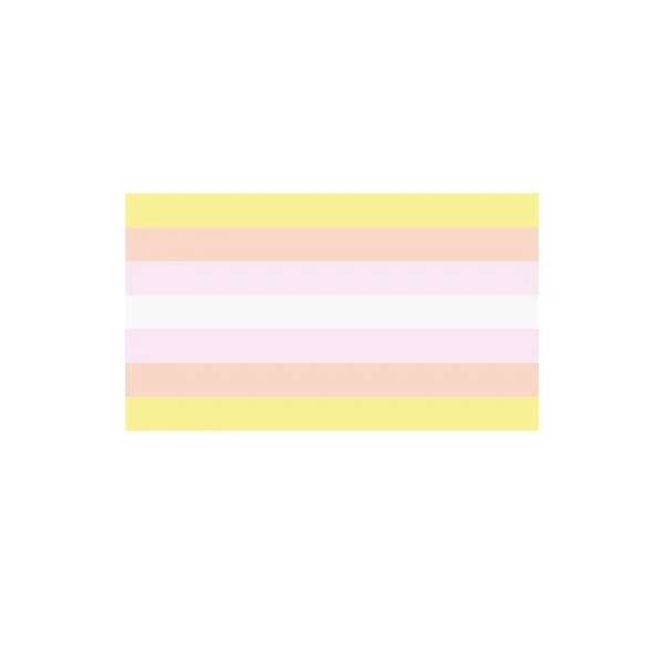 Pangender bandera icono plano, vector de ilustración — Vector de stock