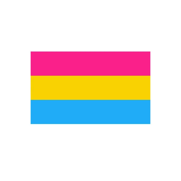 Pansexual orgullo bandera plana icono, vector de ilustración — Vector de stock
