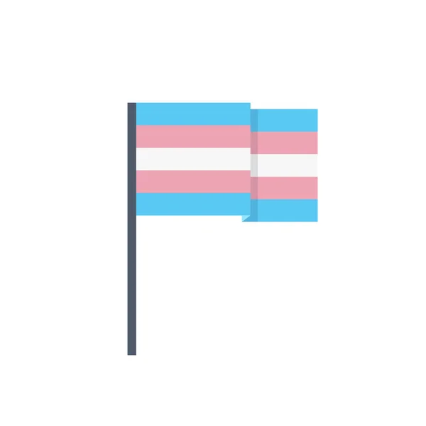 Bandera transgénero icono plano, vector de ilustración — Vector de stock