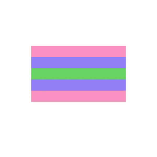 Trigender bandera icono plano, vector de ilustración — Vector de stock
