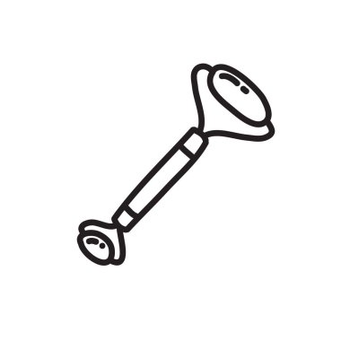 Yüz masajı karalama simgesi, vektör illüstrasyonu