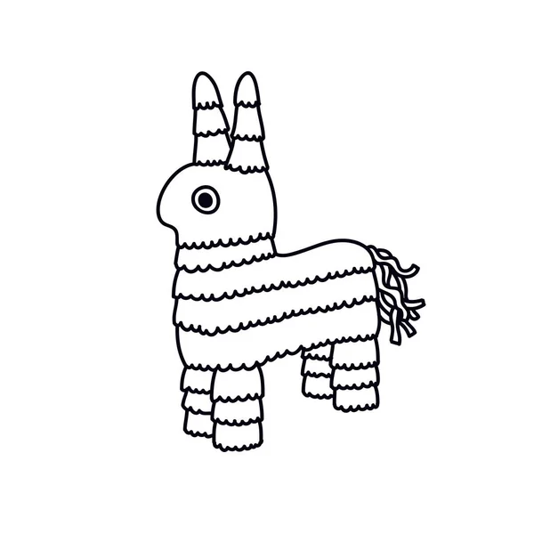 Pinata icône doodle, illustration vectorielle — Image vectorielle