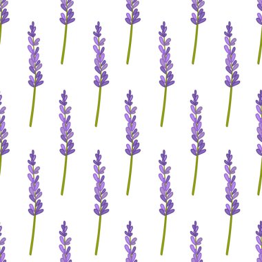 Lavanta dikişsiz karalama deseni, vektör illüstrasyonu