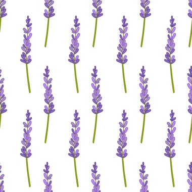 Lavanta dikişsiz karalama deseni, vektör illüstrasyonu