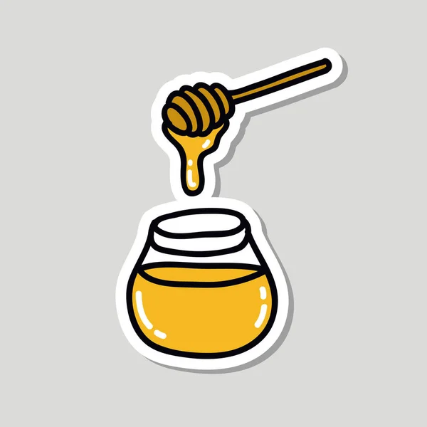 Honey Doodle Icon Vector Color Illustration — 스톡 벡터