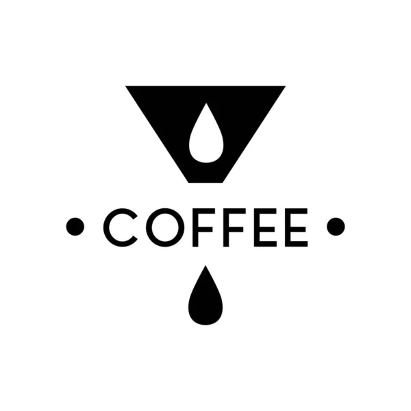 Specialitet Kaffe Logotyp Ikon Vektor Svart Illustration — Stock vektor