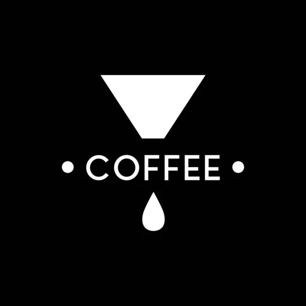 Besonderheit Kaffee Logo Symbol Vektor Schwarz Abbildung — Stockvektor