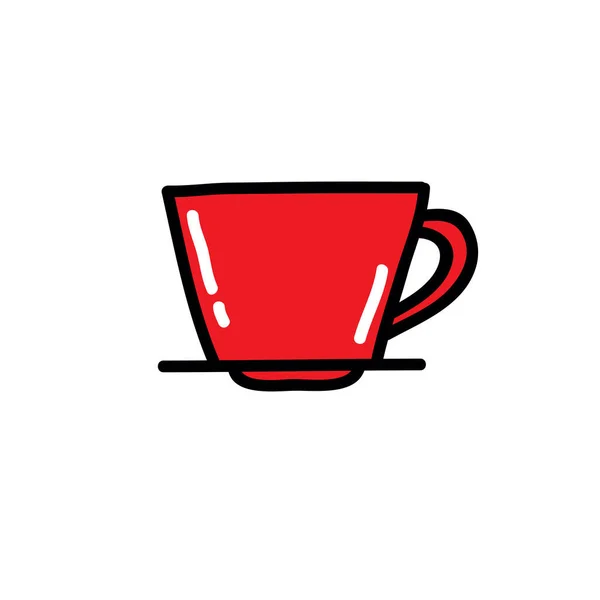 Bølgeglass Kaffemakerdoodelikon Vektorfargeillustrasjon – stockvektor