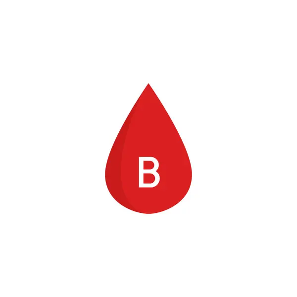 Bloedgroep Plat Pictogram Vector Kleur Illustratie — Stockvector
