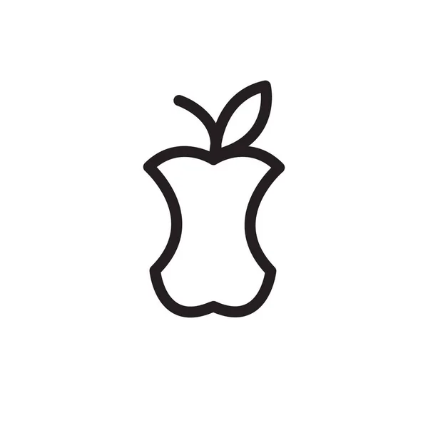 苹果堆肥线图标 矢量线图解 — 图库矢量图片