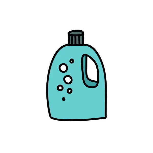 Waschmittel Doodle Symbol Vektorfarbabbildung — Stockvektor