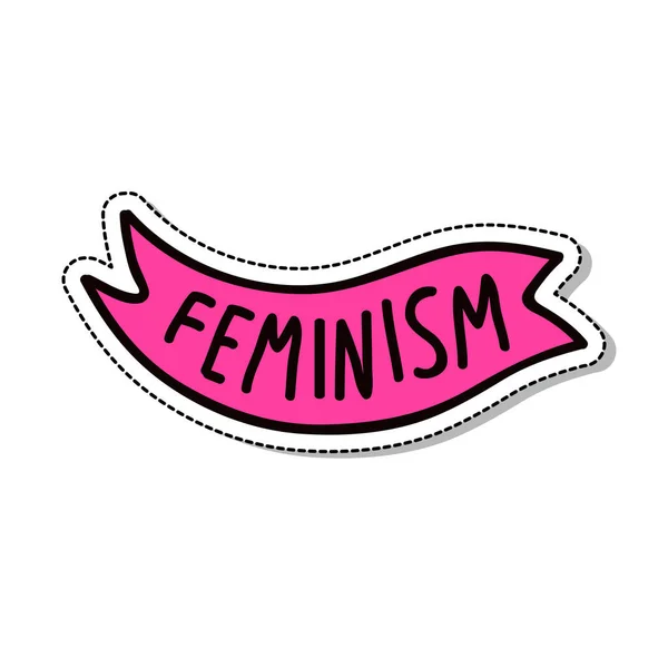 Feminizmus Banner Firka Ikon Vektor Szín Illusztráció — Stock Vector