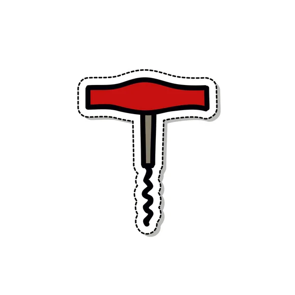 Corkscrew Doodle Icon Ilustração Cor Vetorial — Vetor de Stock