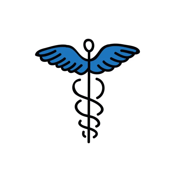 Medicin Symbol Klotter Ikon Vektor Färg Illustration — Stock vektor