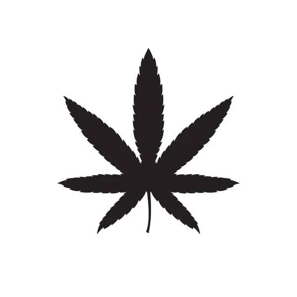 Marijuanablad Ikon Vektor Färg Illustration — Stock vektor