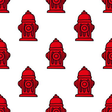 itfaiye musluğu dikişsiz karalama deseni, vektör renk çizimi