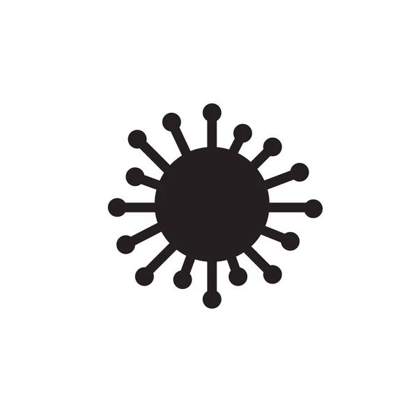 Coronavirus Düz Simgesi Vektör Renk Çizimi — Stok Vektör