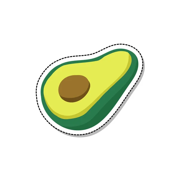 Aguacate Garabato Icono Vector Ilustración Color — Vector de stock