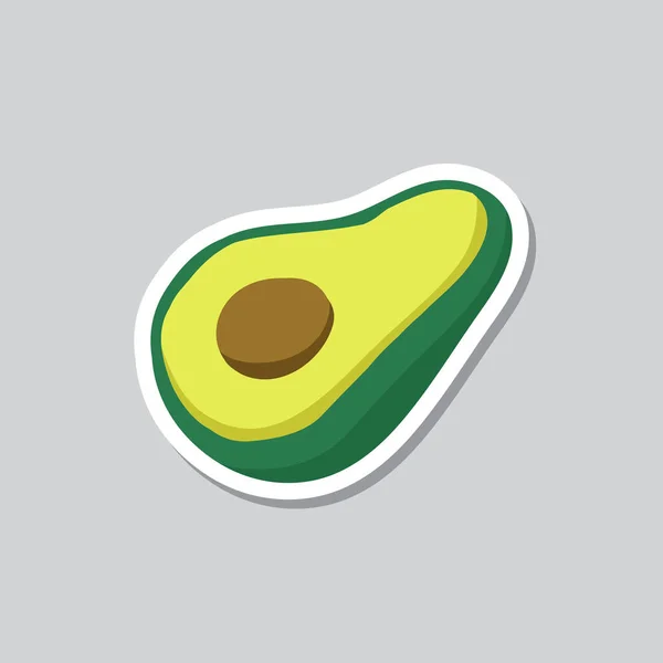 Aguacate Garabato Icono Vector Ilustración Color — Vector de stock