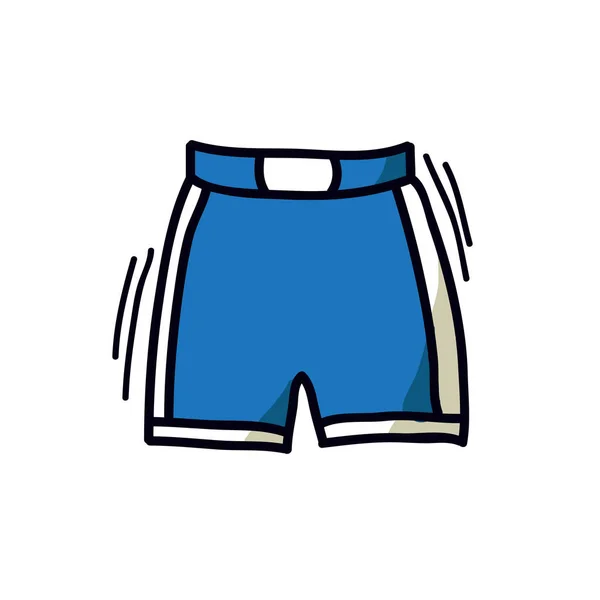 Boxing Shorts Doodle Εικονίδιο Διάνυσμα Έγχρωμη Απεικόνιση — Διανυσματικό Αρχείο