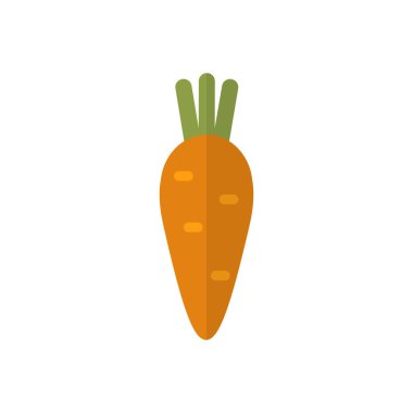 Havuç karalama simgesi, vektör rengi çizimi