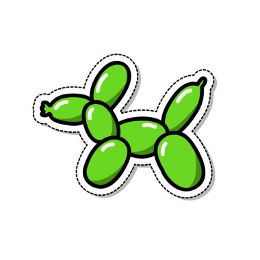 hava balonu karalama simgesi, vektör rengi çizimi