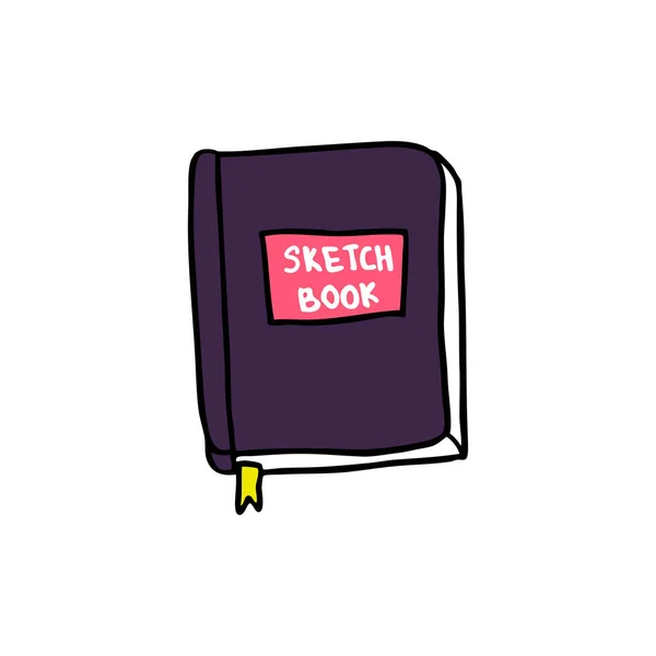 Sketchbook Doodle Icon Ilustração Cor Vetorial — Vetor de Stock