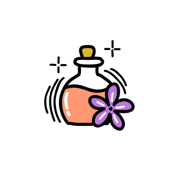 Aromatherapy doodle icon, vector illustration — Stock Vector