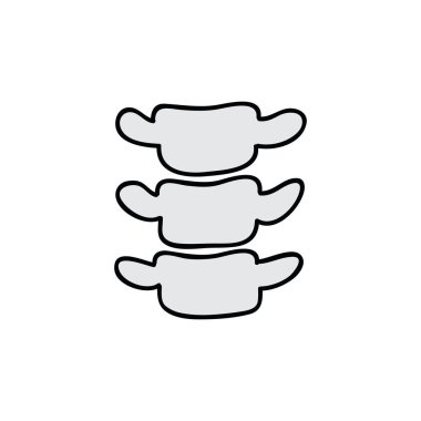 Omurga karalama simgesi, vektör illüstrasyonu