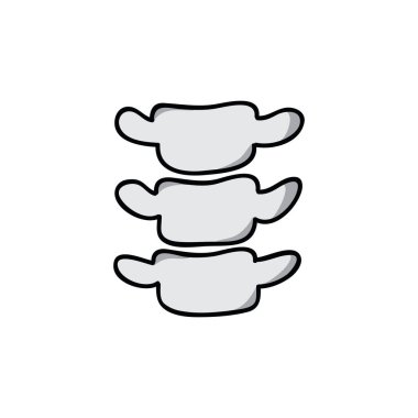 Omurga karalama simgesi, vektör illüstrasyonu