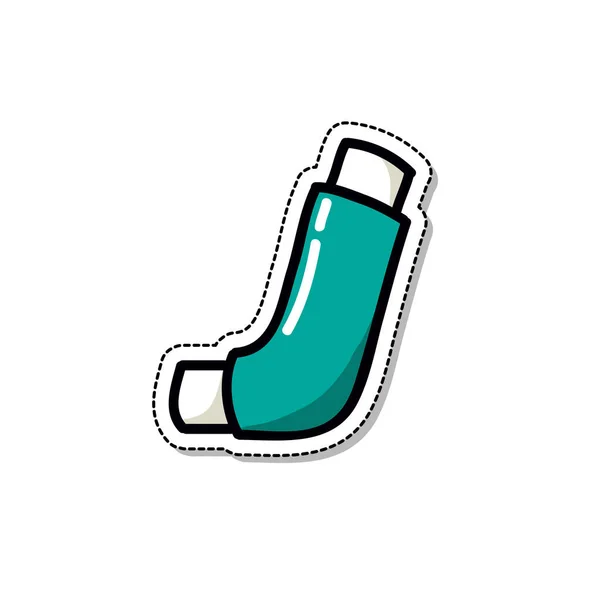 Asma inhalador garabato icono, vector de ilustración — Archivo Imágenes Vectoriales