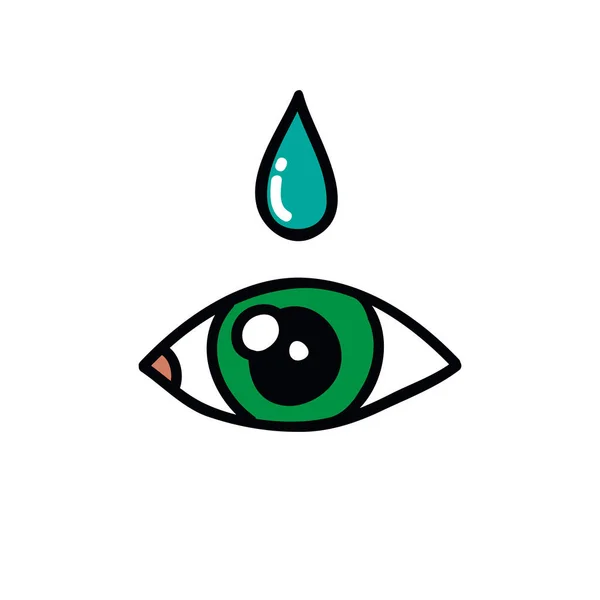 Eye drops εικονίδιο doodle, διανυσματική απεικόνιση — Διανυσματικό Αρχείο